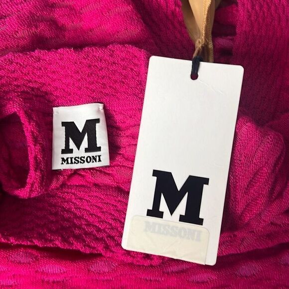 M Missoni Magenta Shift Midi Wool Blend Dress M NWT (001) - Picture 11 of 15